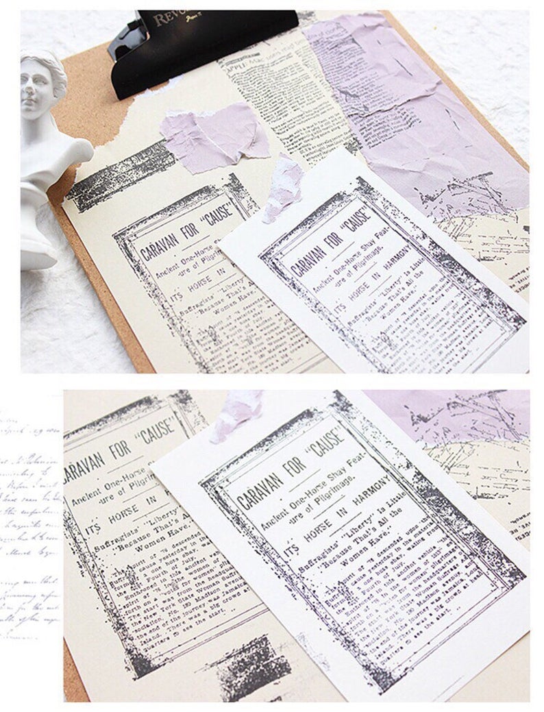 Distressed Newspaper Rubber Stamps