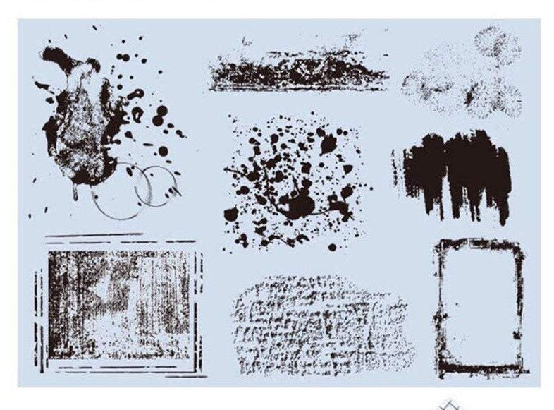 Mottled Background Rubber Stamps