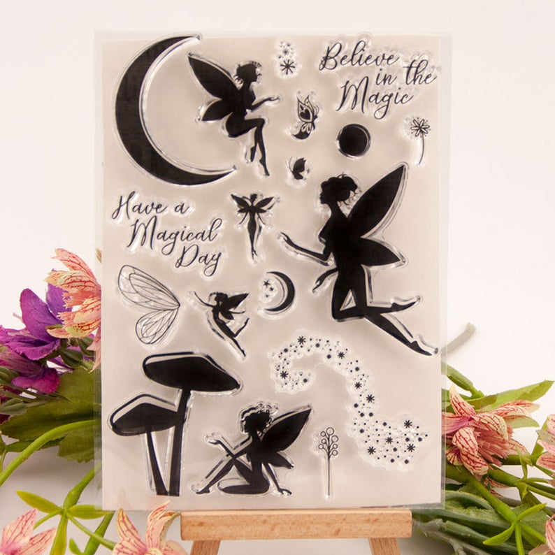 Little Fairy with Moon Clear Stamp Set