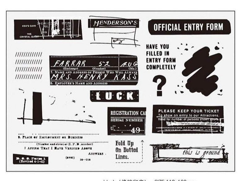Black Label Background Stamps