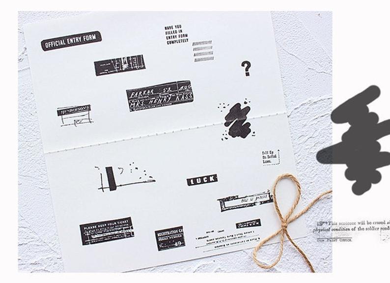 Black Label Background Stamps