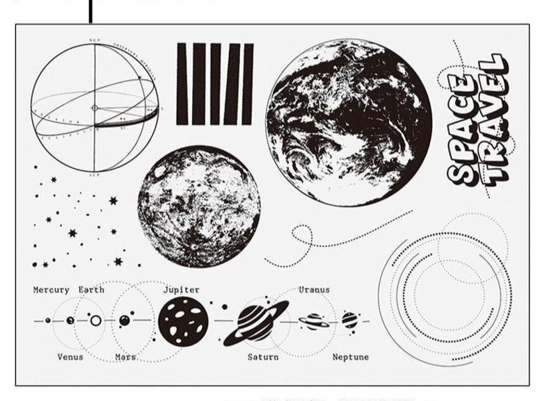 Planets Rubber Stamps