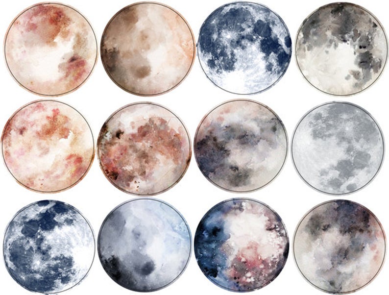 Assorted Moon Stickers