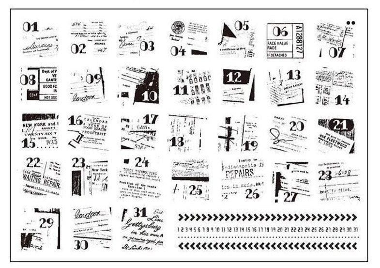 Book Daily Calendar Stamps