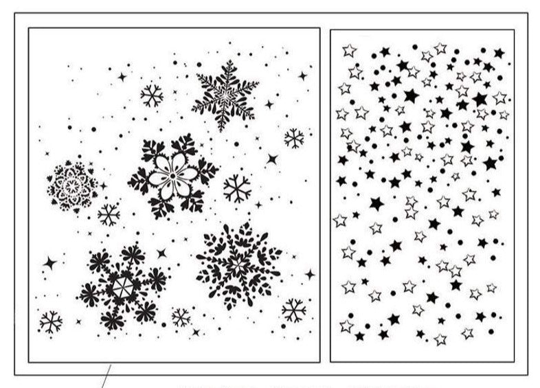 The Stars in the Snow Background Stamps Set