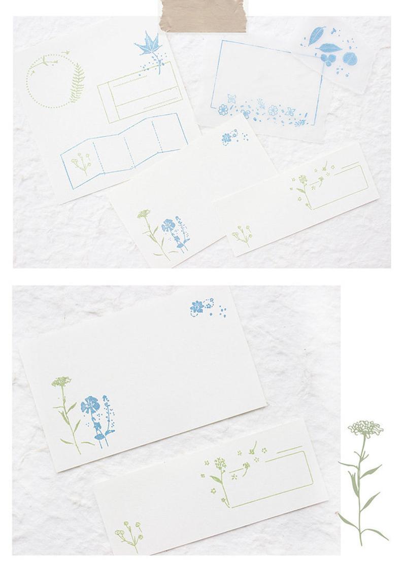 Floral Frame Flower Stamps