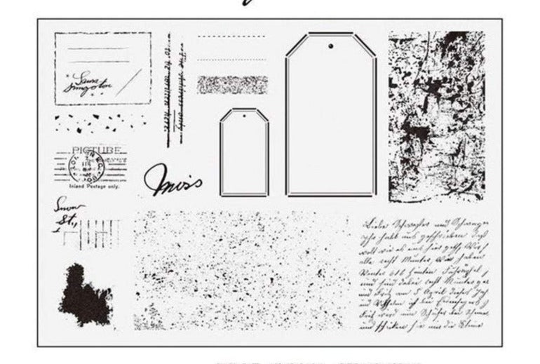 Label Background Rubber Stamps