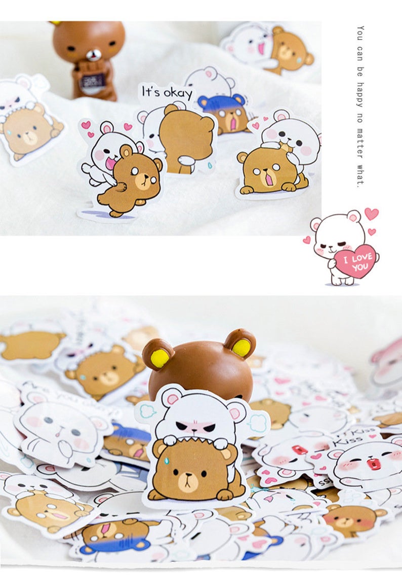 Hug Bear Die Cut Sticker