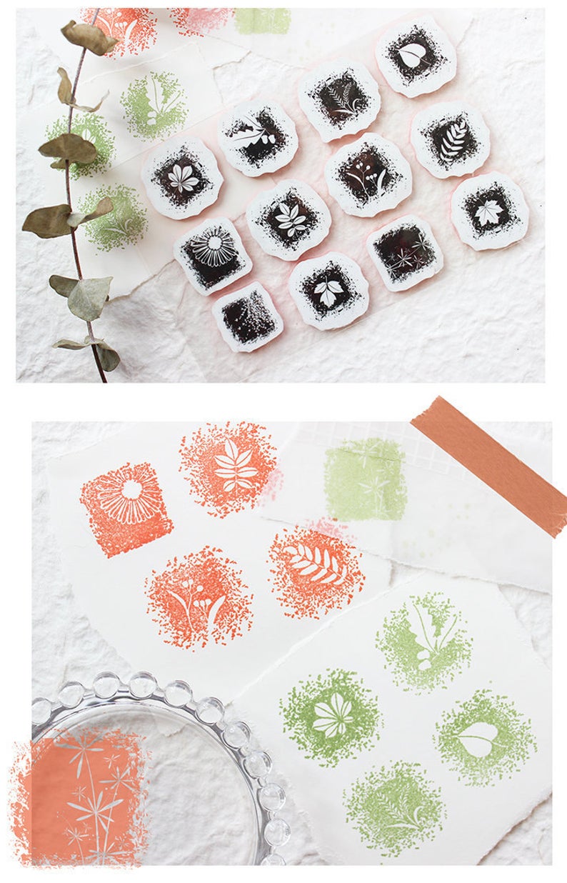 Plants Specimen Rubber Stamps