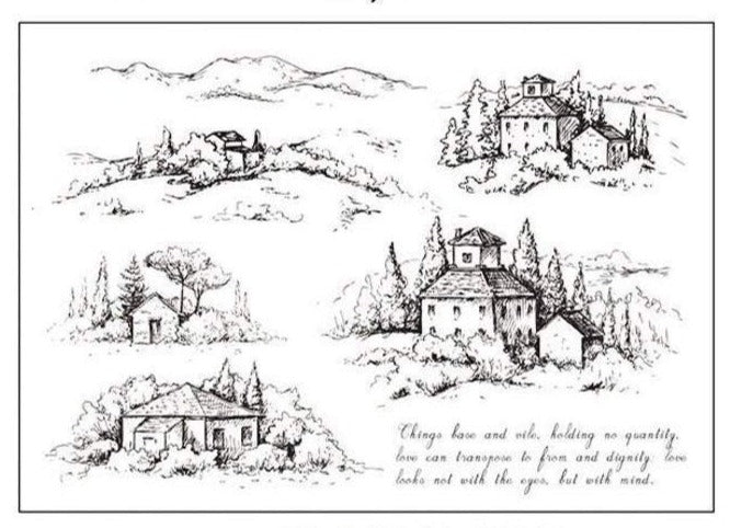 Cabin in Forest  Clear Stamp Set