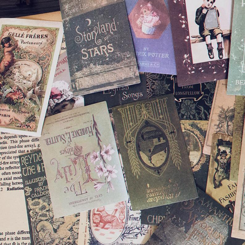 Vintage Book Cover Stickers