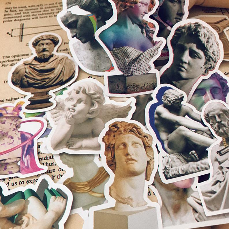 Vaporwave Plaster Sculpture Stickers