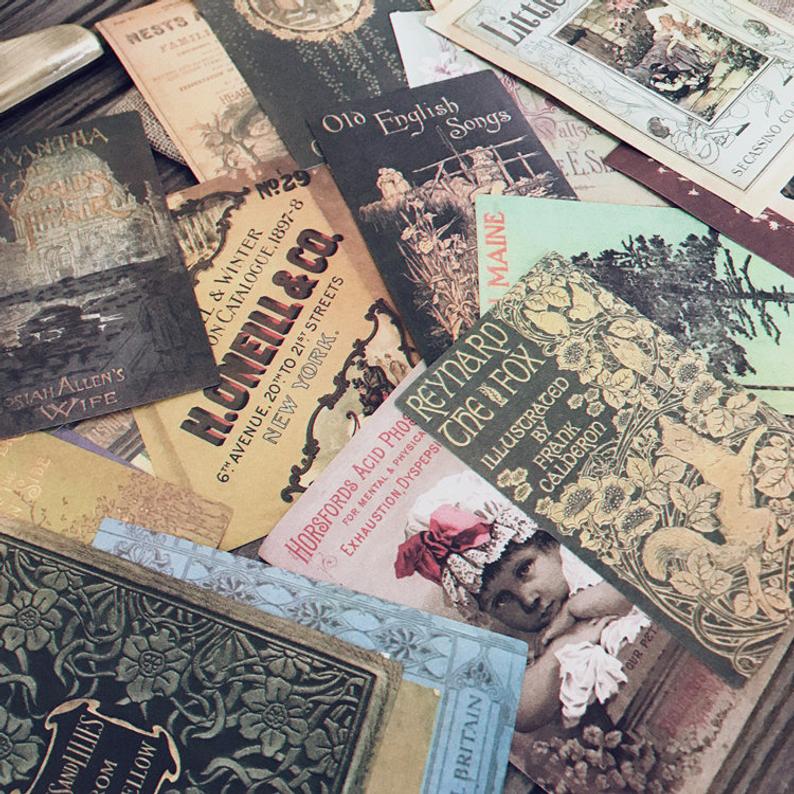 Vintage Book Cover Stickers