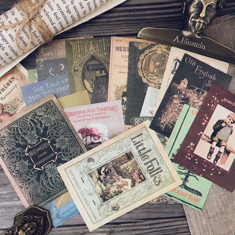 Vintage Book Cover Stickers