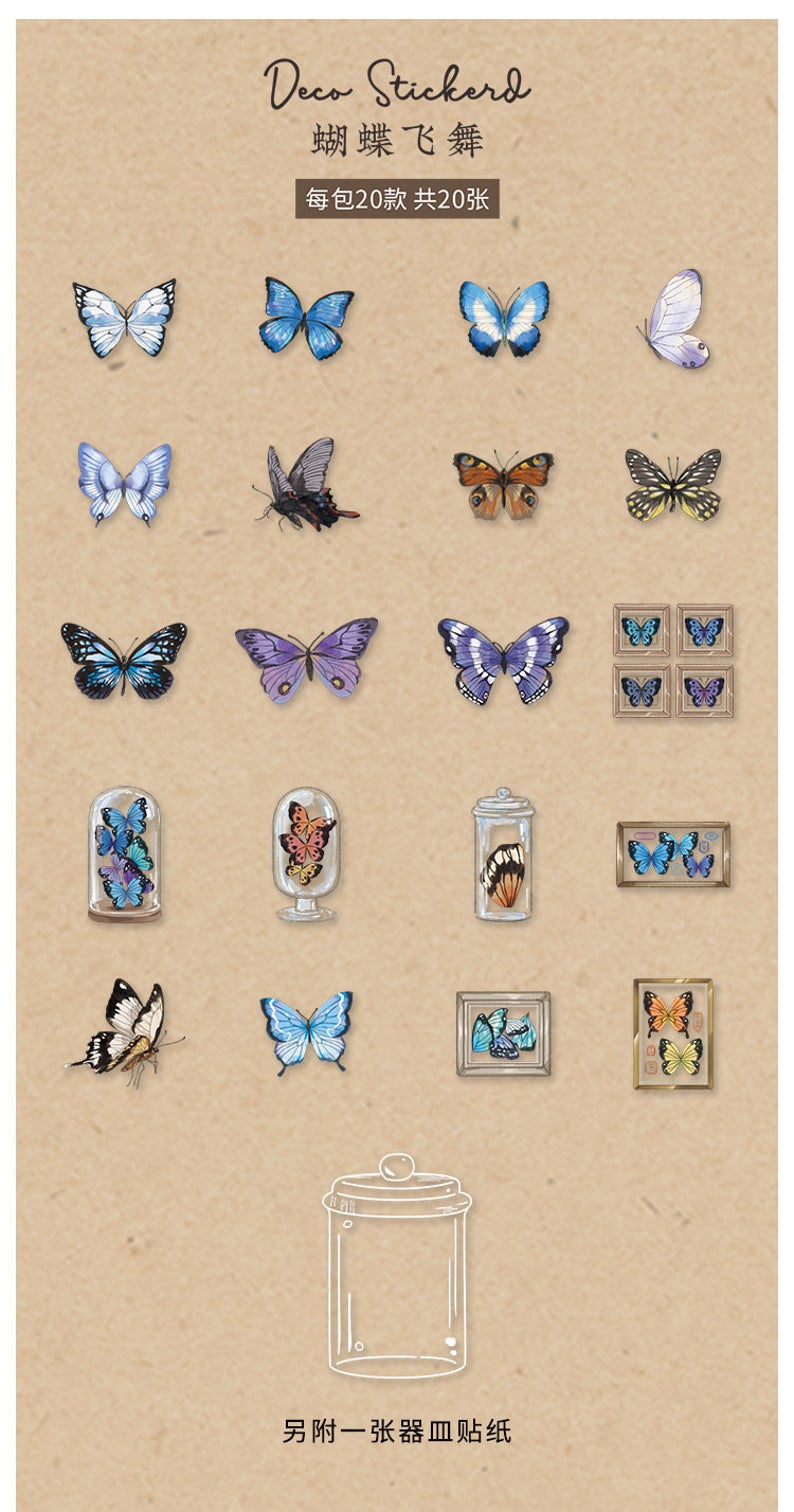 Butterfly themed PET Stickers