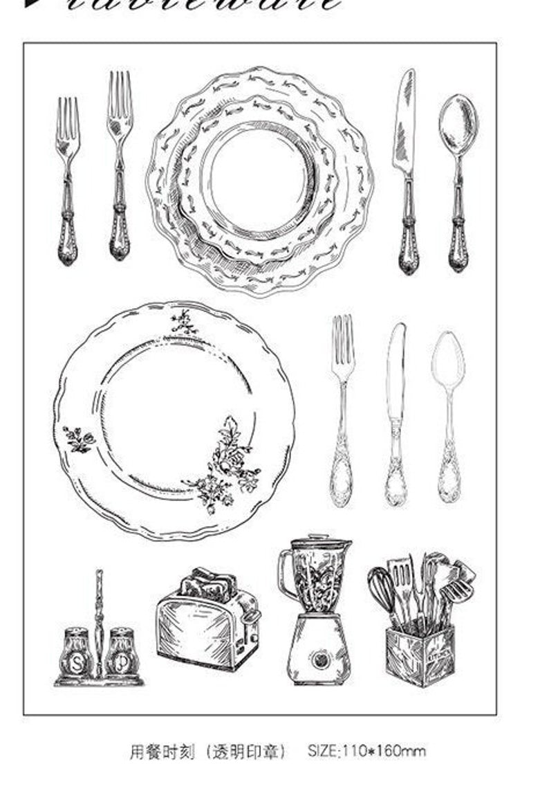 Tableware Clear Stamps