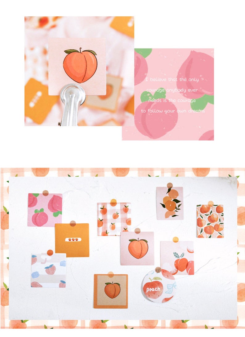 Peach Kawaii Stickers