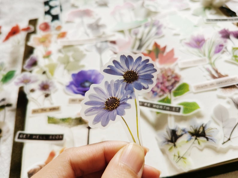 Watercolor Flowers Stickers