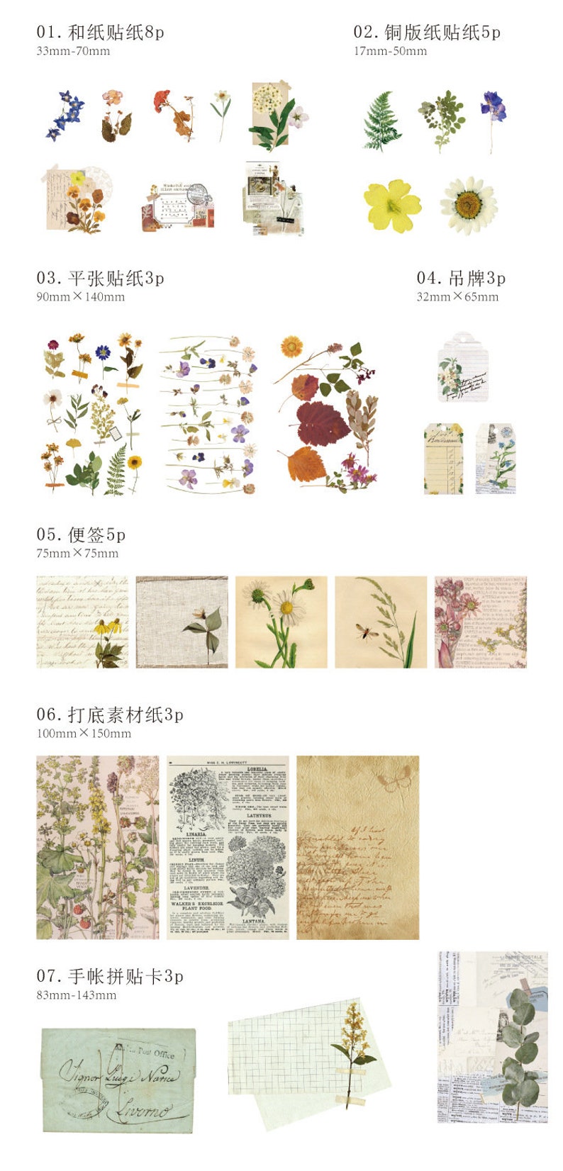 Dry Flowers Ephemera Pack, AL604