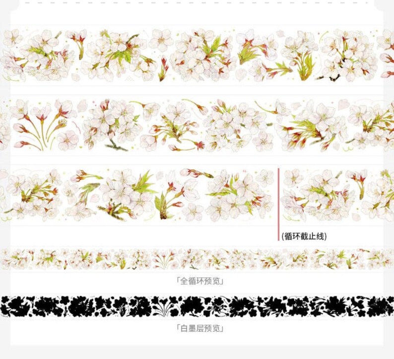 Spring Sakura  Washi/PET Tape, JYS-08