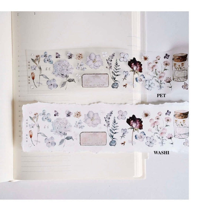 Spring Floral Washi/PET Tape, Freckles Tea-01