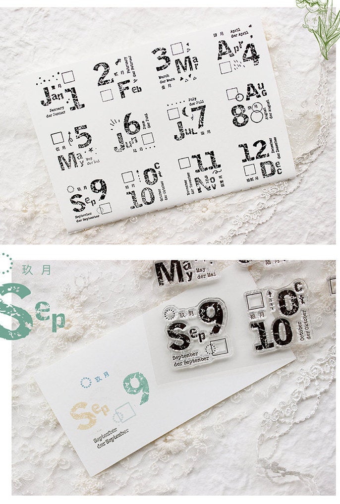 Planner stamps， Monthly Plan Stamps, Calendar stamps