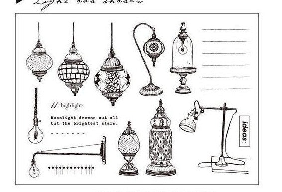 Turkey Lamp, Glass Lamp themed stamps