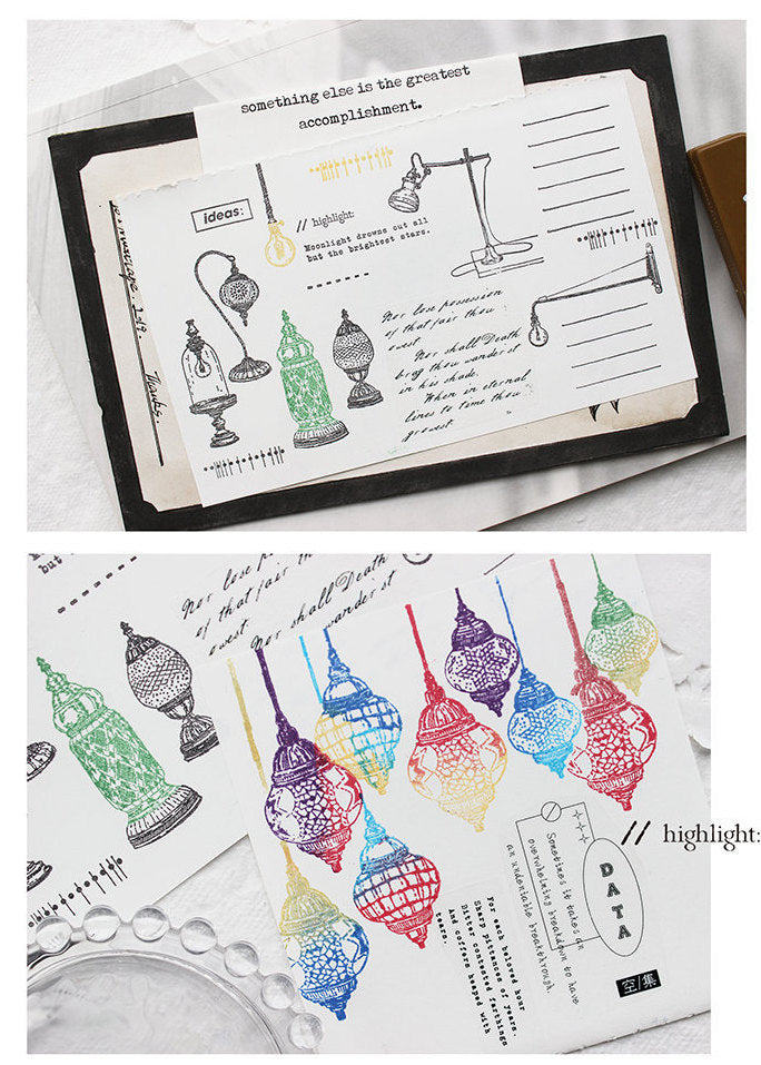 Turkey Lamp, Glass Lamp themed stamps